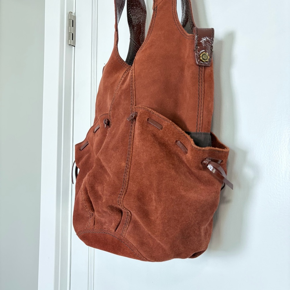 Vintage lucky brand suede leather hobo Shoulder bag purse - Picture 6 of 16